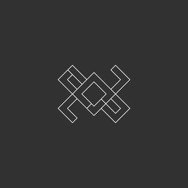 Modern geometric symbol logo concept. design symbols with abstract shapes that are suitable to be used as a logo. vector