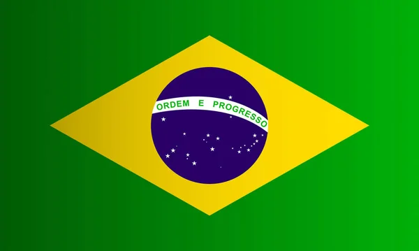 Brasilien Flaggenvektor Die Nationalflagge Brasiliens Brasilien Nationalflagge Hintergrund Tapete — Stockvektor