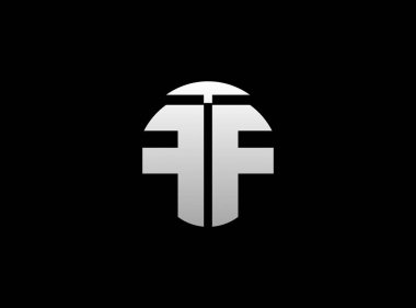 Harf işareti FF. Logo baş harfleri çift F. Logo tasarım kimliği veya kısaltma harfleri. Vektör