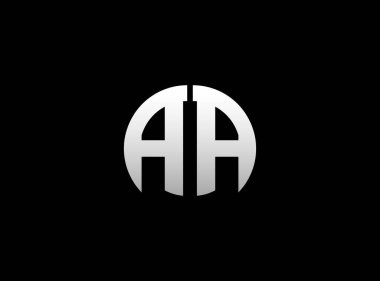 Adsız Alkolikler logosu. Logo baş harfleri çift A. Logo tasarım kimliği ya da kısaltma harfleri. Vektör