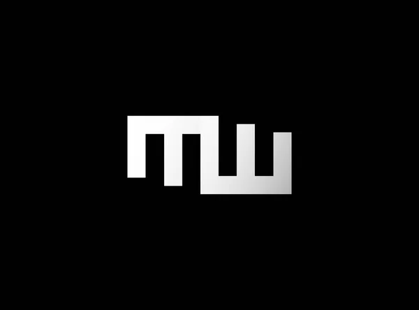 MW harfli logo. Logo harflerinin baş harfleri M ve W logo tasarım kimliği veya kısaltması. Vektör