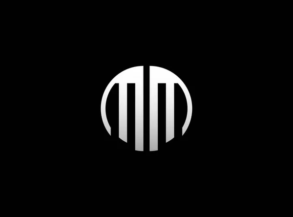 Lettermark Логотип Инициалы Двойной Буквы Логотип Дизайн Идентичности Буквы Аббревиатуры — стоковый вектор