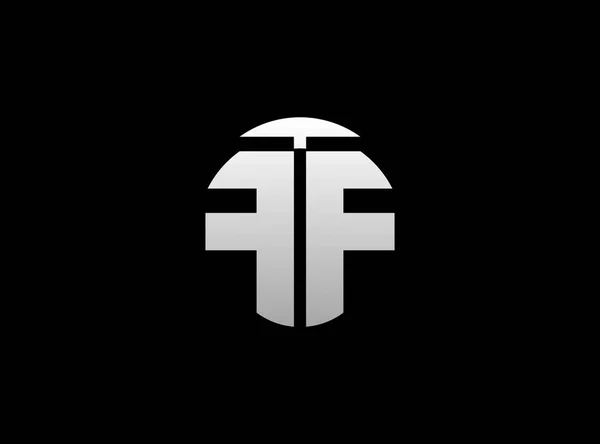 Harf işareti FF. Logo baş harfleri çift F. Logo tasarım kimliği veya kısaltma harfleri. Vektör