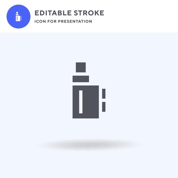 Vape Icon Vector Gevuld Plat Bord Solide Pictogram Geïsoleerd Wit — Stockvector