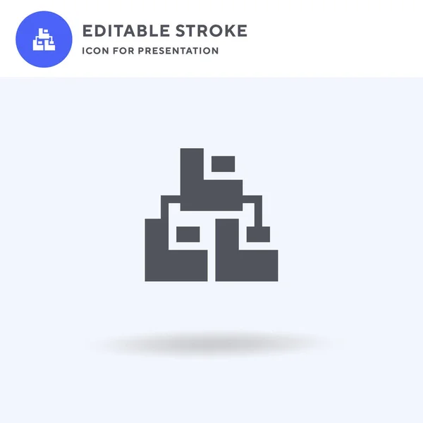 Folder Pictogram Vector Gevuld Plat Teken Solide Pictogram Geïsoleerd Wit — Stockvector