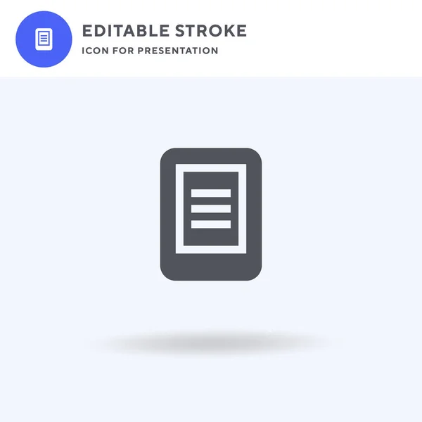 Ebook Icône Vecteur Rempli Signe Plat Pictogramme Solide Isolé Sur — Image vectorielle