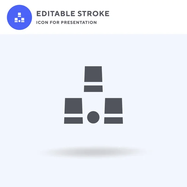 Dice Cup Icoon Vector Gevuld Plat Teken Solide Pictogram Geïsoleerd — Stockvector