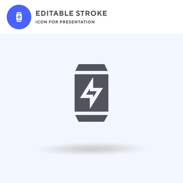 Energie Drink Icoon Vector Gevuld Plat Teken Solide Pictogram Geïsoleerd — Stockvector