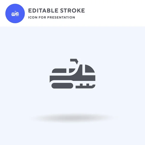 스노모빌 아이콘 Snowmobile Icon Vector 흰색에 삽화를 채웠다 발표를 스노모빌 — 스톡 벡터