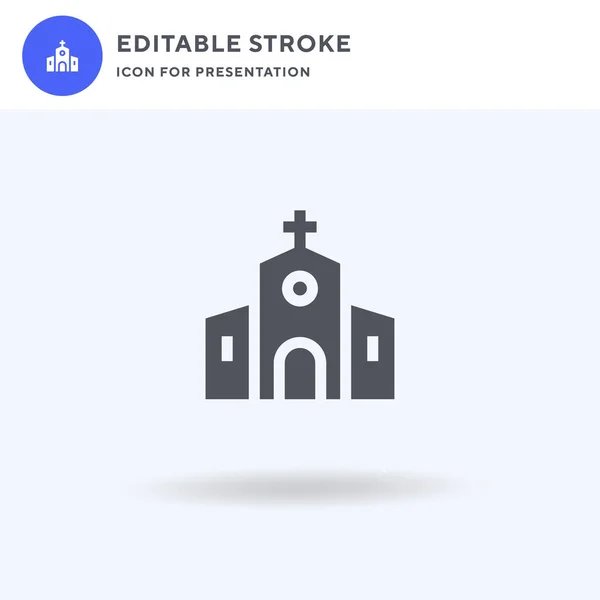 아이콘 Church Icon Vector 흰색으로 강연을 아이콘 — 스톡 벡터