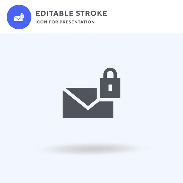 Mail Icoon Vector Gevulde Platte Teken Solide Pictogram Geïsoleerd Wit — Stockvector