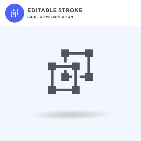 Object Icoon Vector Gevulde Vlakke Teken Solide Pictogram Geïsoleerd Wit — Stockvector