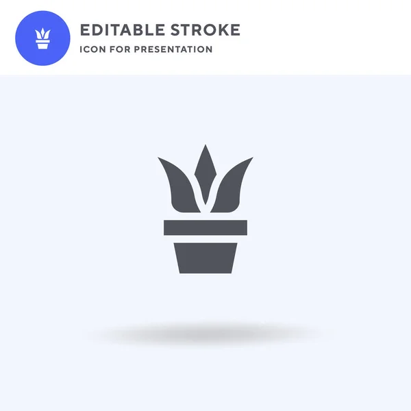 Plant Icoon Vector Gevulde Vlakke Teken Solide Pictogram Geïsoleerd Wit — Stockvector