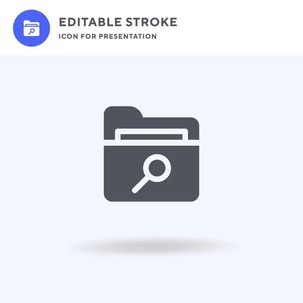 Zoekicoon Vector Gevulde Vlakke Bord Solide Pictogram Geïsoleerd Wit Logo — Stockvector