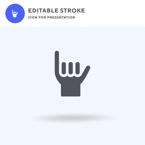 Shaka Icoon Vector Gevulde Vlakke Teken Solide Pictogram Geïsoleerd Wit — Stockvector