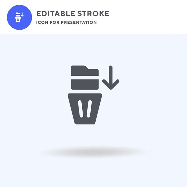 Senden Sie Trash Symbol Vektor Gefüllte Flache Zeichen Solides Piktogramm — Stockvektor