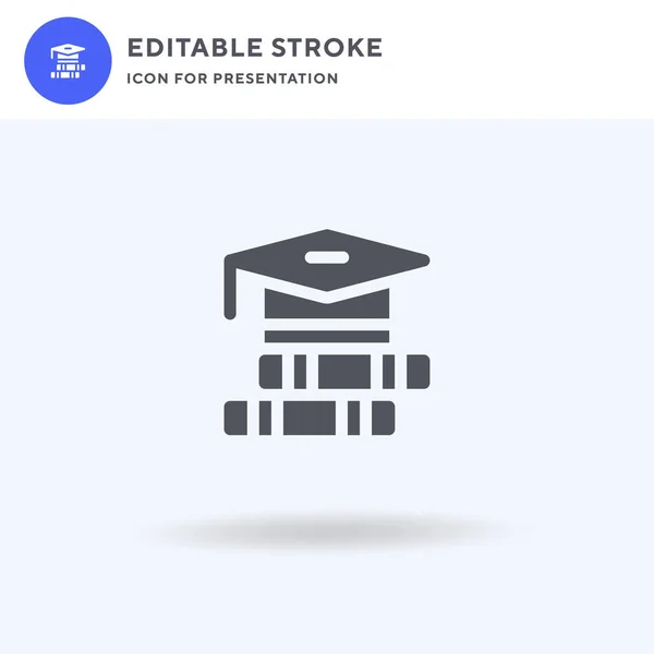 Educatie Icoon Vector Gevulde Vlakke Teken Solide Pictogram Geïsoleerd Wit — Stockvector