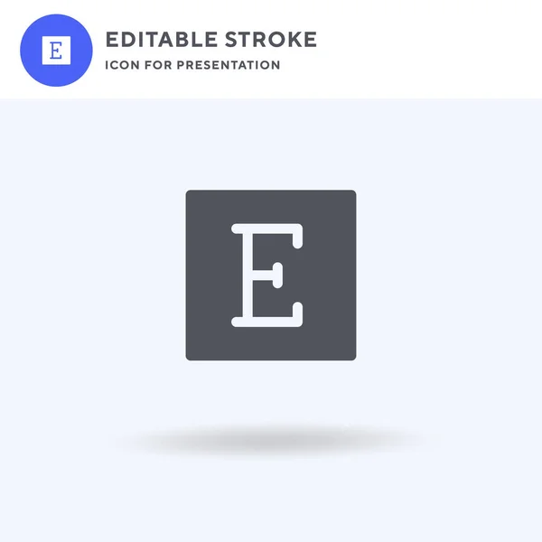 Etsy Icoon Vector Gevulde Vlakke Teken Solide Pictogram Geïsoleerd Wit — Stockvector