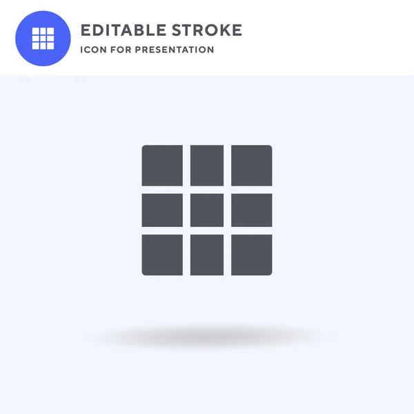 Rubiks Wektor Ikony Cube Wypełniony Płaski Znak Solidny Piktogram Izolowany — Wektor stockowy