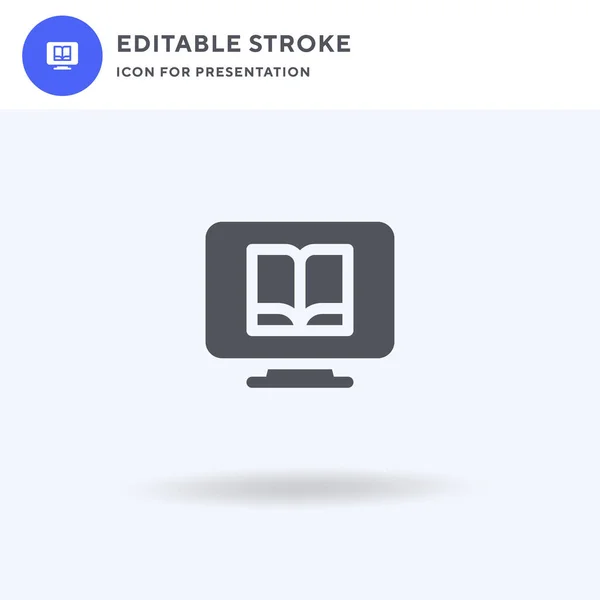 Online Bibliotheek Icoon Vector Gevulde Vlakke Teken Solide Pictogram Geïsoleerd — Stockvector