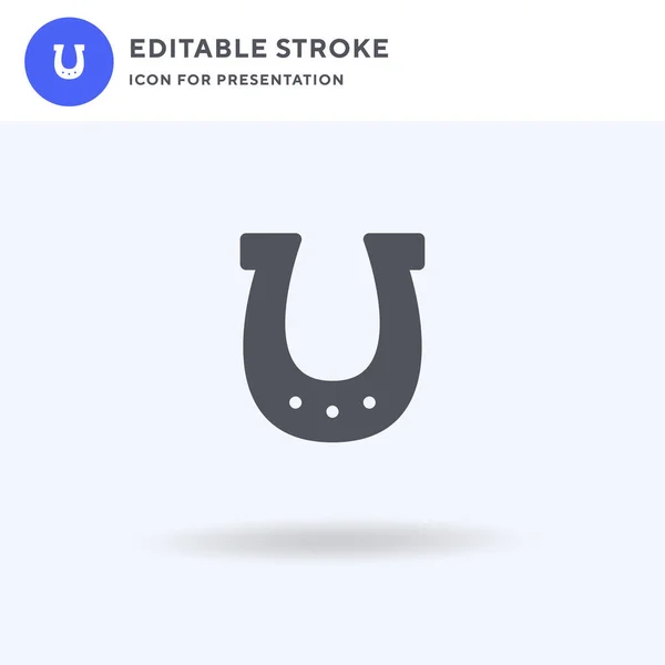 Horseshoe Icon Vector 흰색에 삽화를 채웠습니다 발표를 Horseshoe Icon — 스톡 벡터