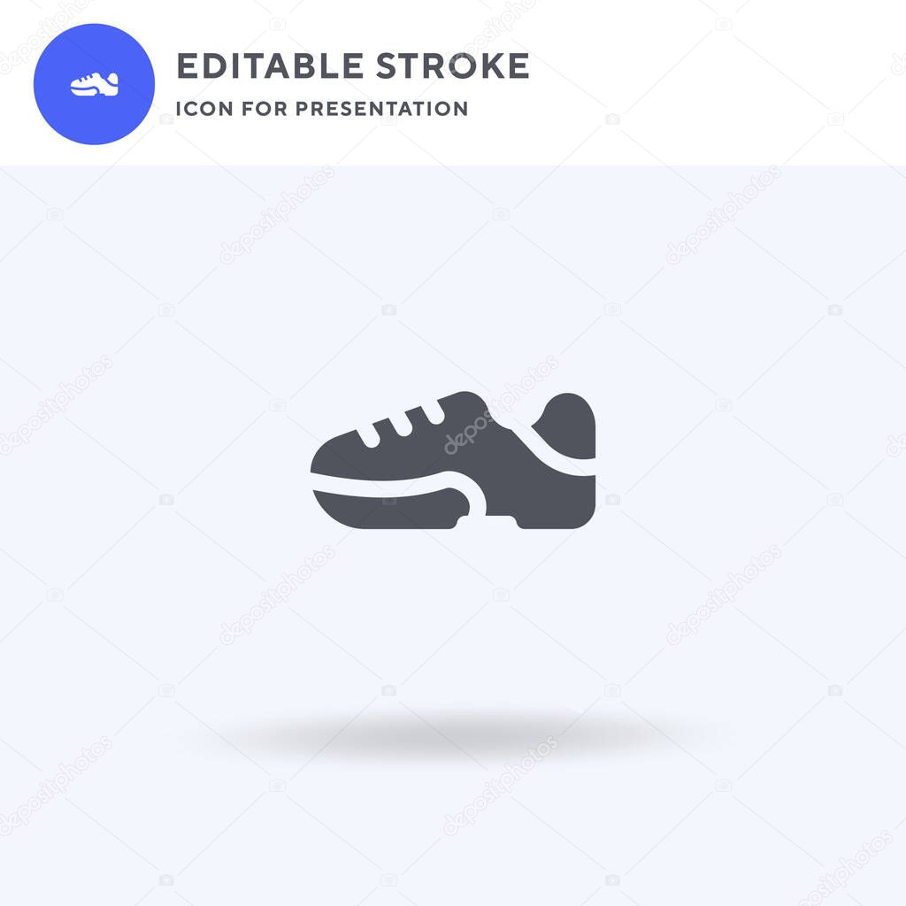 Trainers icon vector, filled flat sign, solid pictogram isolated on white, logo illustration. Trainers icon for presentation.