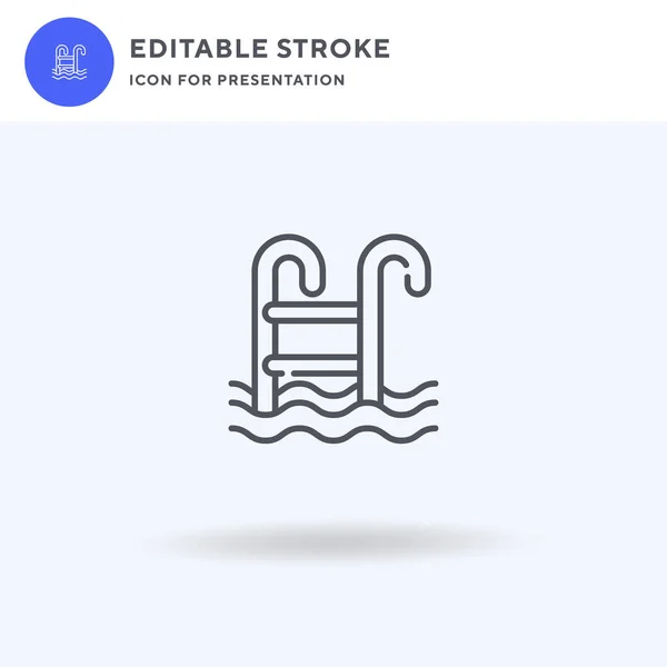 아이콘 Swimming Pool Icon Vector 흰색에 삽화를 채웠다 발표를 아이콘 — 스톡 벡터