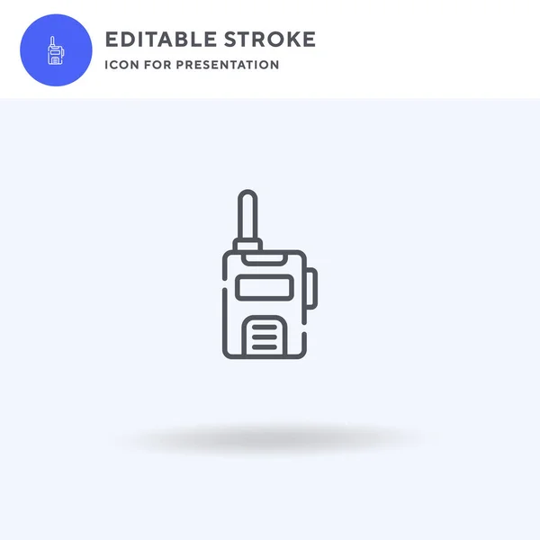 Walkie Talkie Icoon Vector Gevuld Plat Bord Solide Pictogram Geïsoleerd — Stockvector