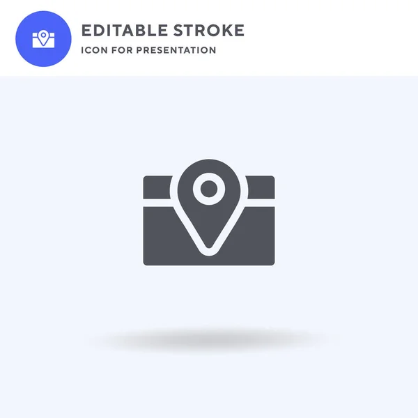 아이콘 Location Icon Vector 흰색에 삽화를 채웠다 프레젠테이션을 아이콘 — 스톡 벡터