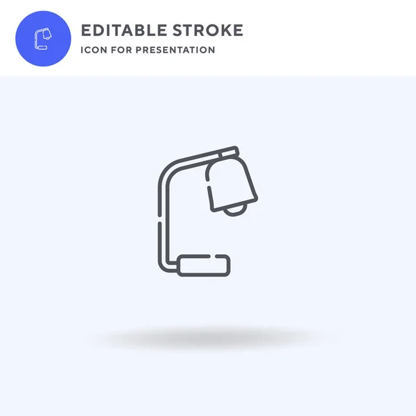 Icono Lámpara Escritorio Vector Signo Plano Lleno Pictograma Sólido Aislado — Vector de stock