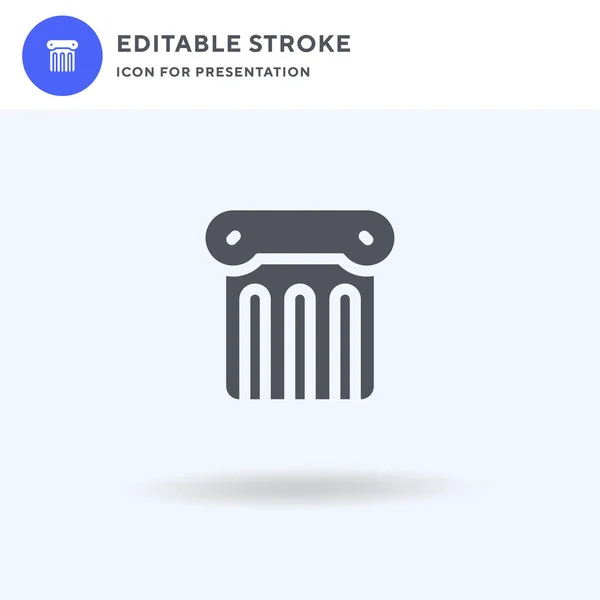 Kolom Pictogram Vector Gevuld Plat Teken Solide Pictogram Geïsoleerd Wit — Stockvector