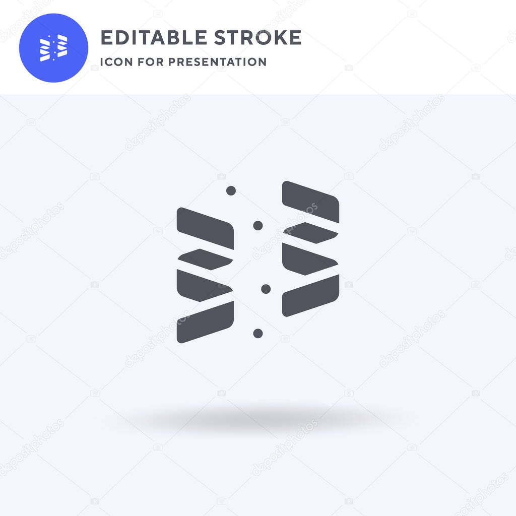Confetti icon vector, filled flat sign, solid pictogram isolated on white, logo illustration. Confetti icon for presentation.