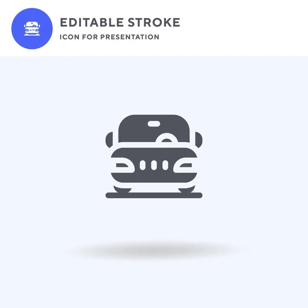 Auto Icon Vektor Gefülltes Flaches Schild Solides Piktogramm Auf Weiß — Stockvektor