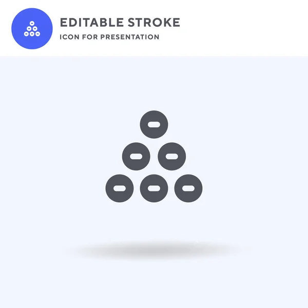 Icono Caviar Vector Signo Plano Lleno Pictograma Sólido Aislado Blanco — Vector de stock