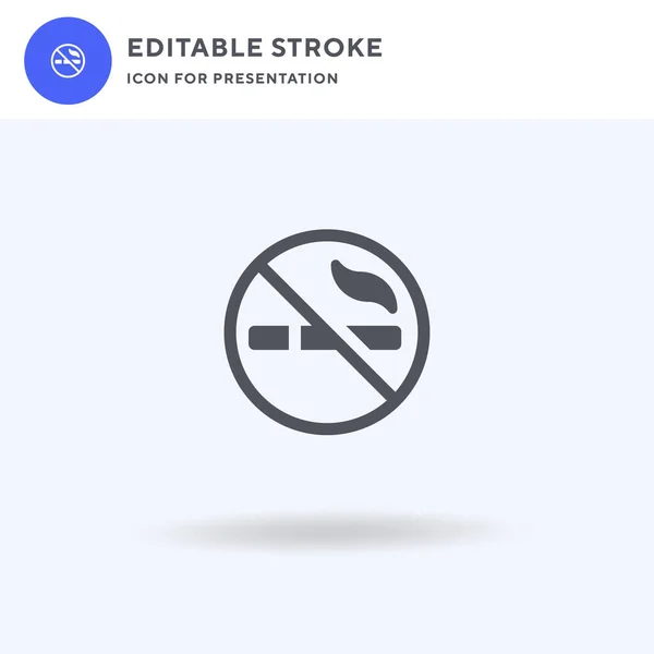 Smoking Icon Vector Filled Flat Sign Solid Pictogram Isolated White — Stock Vector
