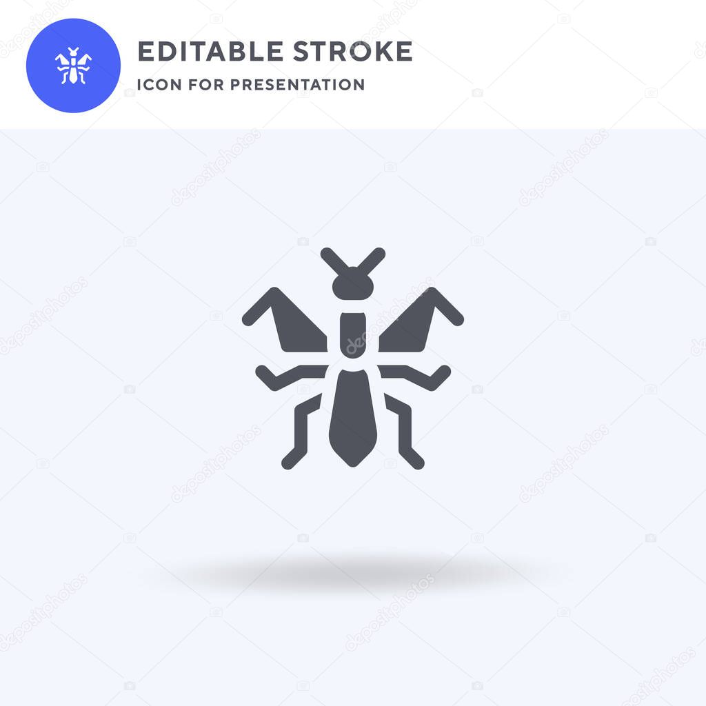 Mantis icon vector, filled flat sign, solid pictogram isolated on white, logo illustration. Mantis icon for presentation.