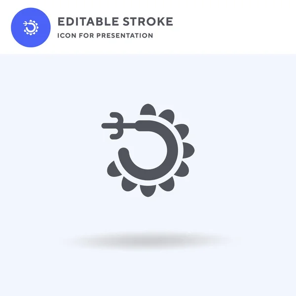 Oorbellen Pictogram Vector Gevuld Plat Teken Solide Pictogram Geïsoleerd Wit — Stockvector