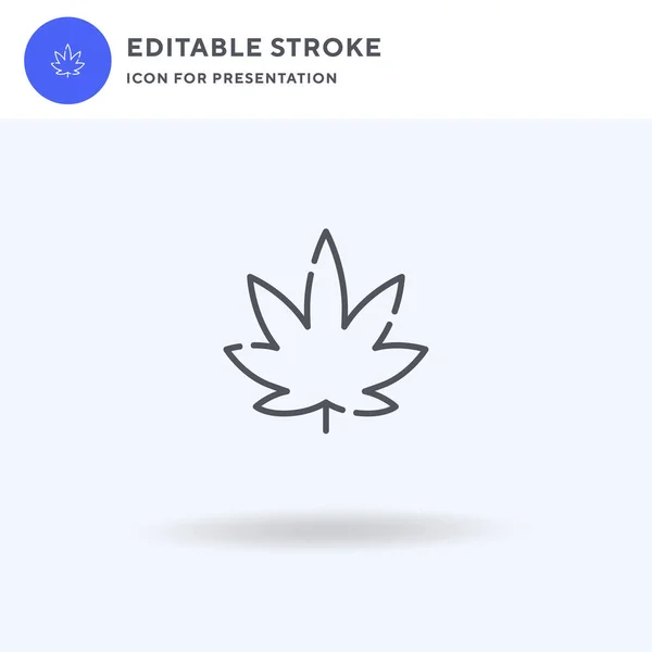 Vecteur Icônes Cannabis Panneau Plat Rempli Pictogramme Solide Isolé Sur — Image vectorielle