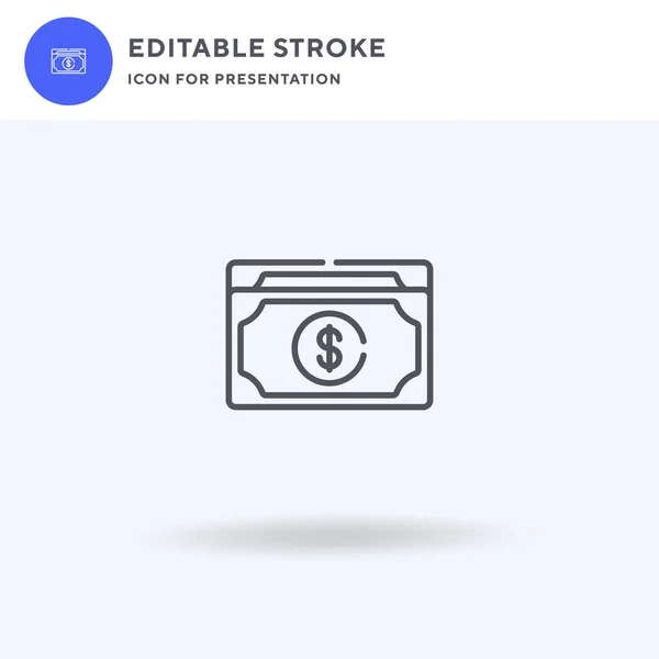 Vetor de ícone de dólar, sinal plano preenchido, pictograma sólido isolado em branco, ilustração do logotipo. Ícone de dólar para apresentação. —  Vetores de Stock