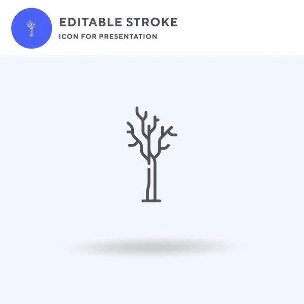 Árbol Icono Vector Lleno Signo Plano Pictograma Sólido Aislado Blanco — Vector de stock