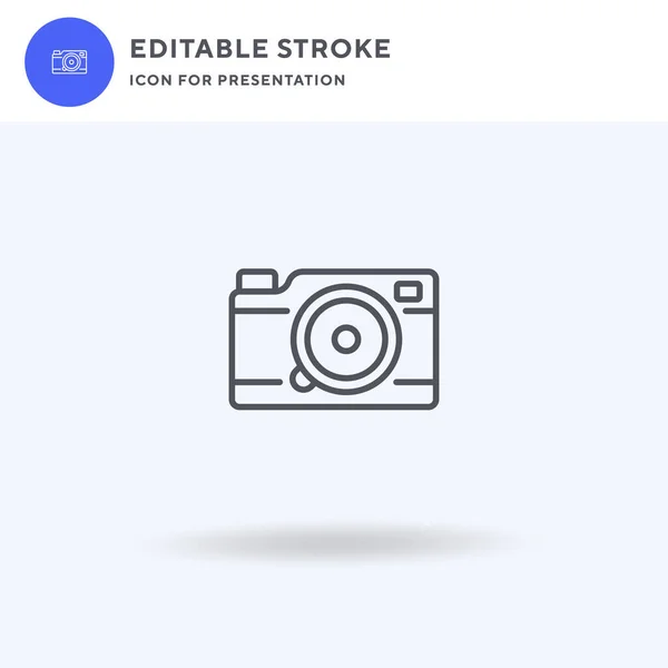 Camera Icoon Vector Gevulde Vlakke Teken Solide Pictogram Geïsoleerd Wit — Stockvector