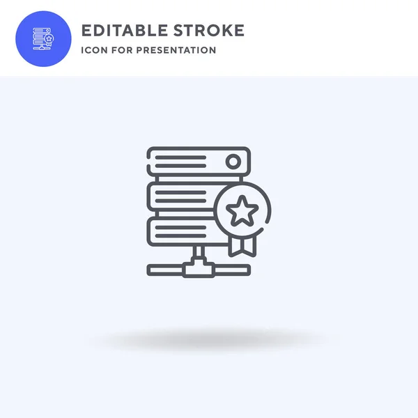 Hosting Vector Icono Lleno Signo Plano Pictograma Sólido Aislado Blanco — Vector de stock