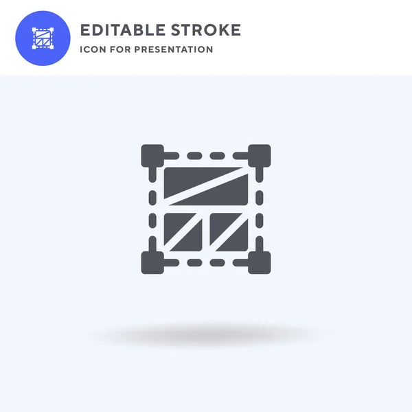 Bedradingsframe icoon vector, gevuld plat bord, solide pictogram geïsoleerd op wit, logo illustratie. Wireframe icoon voor presentatie. — Stockvector
