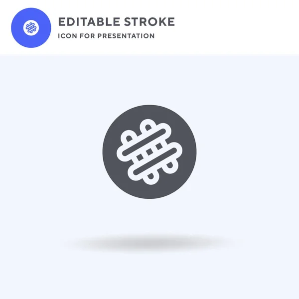 Slack vector icono, lleno de signo plano, pictograma sólido aislado en blanco, ilustración del logotipo. Icono de Slack para presentación. — Vector de stock