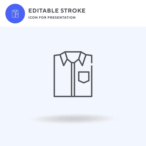 Vettore icona camicia, segno piatto pieno, pittogramma solido isolato su bianco, illustrazione logo. Icona della camicia per presentazione. — Vettoriale Stock