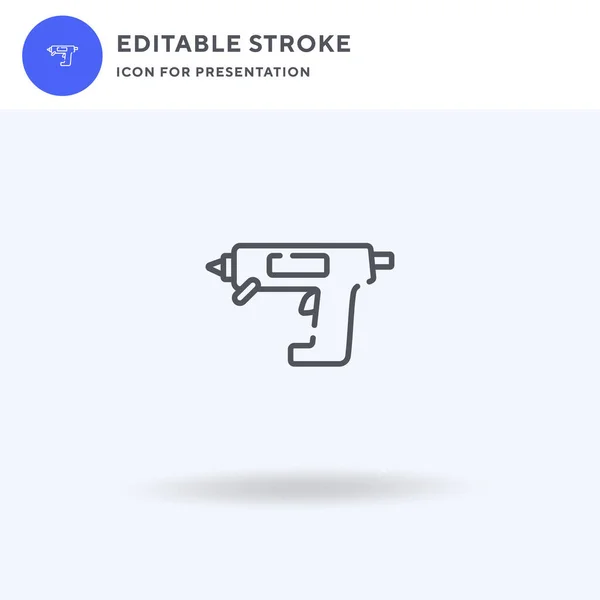 Hot Glue Gun wektor ikony, wypełnione płaski znak, solidny piktogram izolowany na białym, ilustracja logo. ikona Hot Glue Gun do prezentacji. — Wektor stockowy