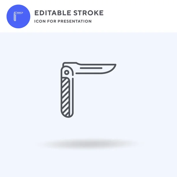 Jackknife vector icono, lleno de signo plano, pictograma sólido aislado en blanco, ilustración del logotipo. Jackknife icono para la presentación. — Vector de stock