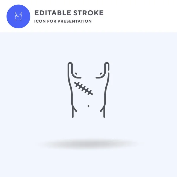 Scar icon vector, gevulde vlakke teken, solide pictogram geïsoleerd op wit, logo illustratie. Scar icoon voor presentatie. — Stockvector