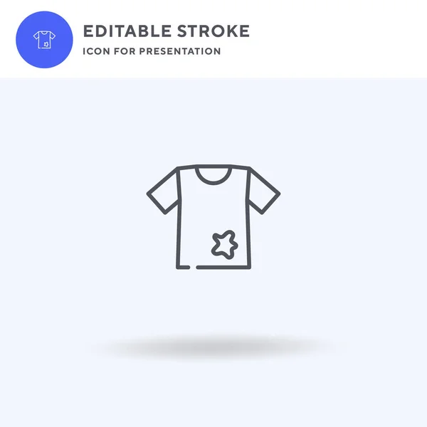 Dirty Shirt vector icono, lleno de signo plano, pictograma sólido aislado en blanco, ilustración del logotipo. Sucio icono de la camisa para la presentación. — Vector de stock