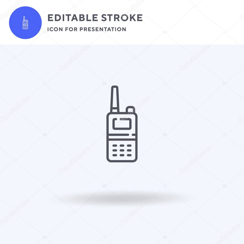 Walkie Talkie icon vector, filled flat sign, solid pictogram isolated on white, logo illustration. Walkie Talkie icon for presentation.